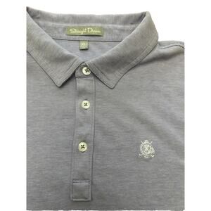 Straight Down Polo Shirt Adult XL Lavender Striped Golf Performance mens